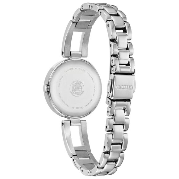 Citizen Women's Modern Eco-Drive Silver Stainless Steel Watch 28 MM EM0630-51D - Picture 7 of 8